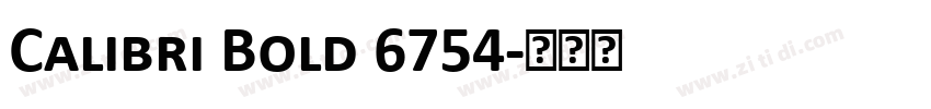 Calibri Bold 6754字体转换